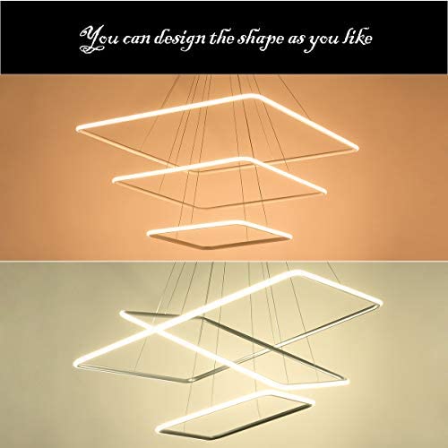 لوستر مدرن ماد مستطیل سه طبقه