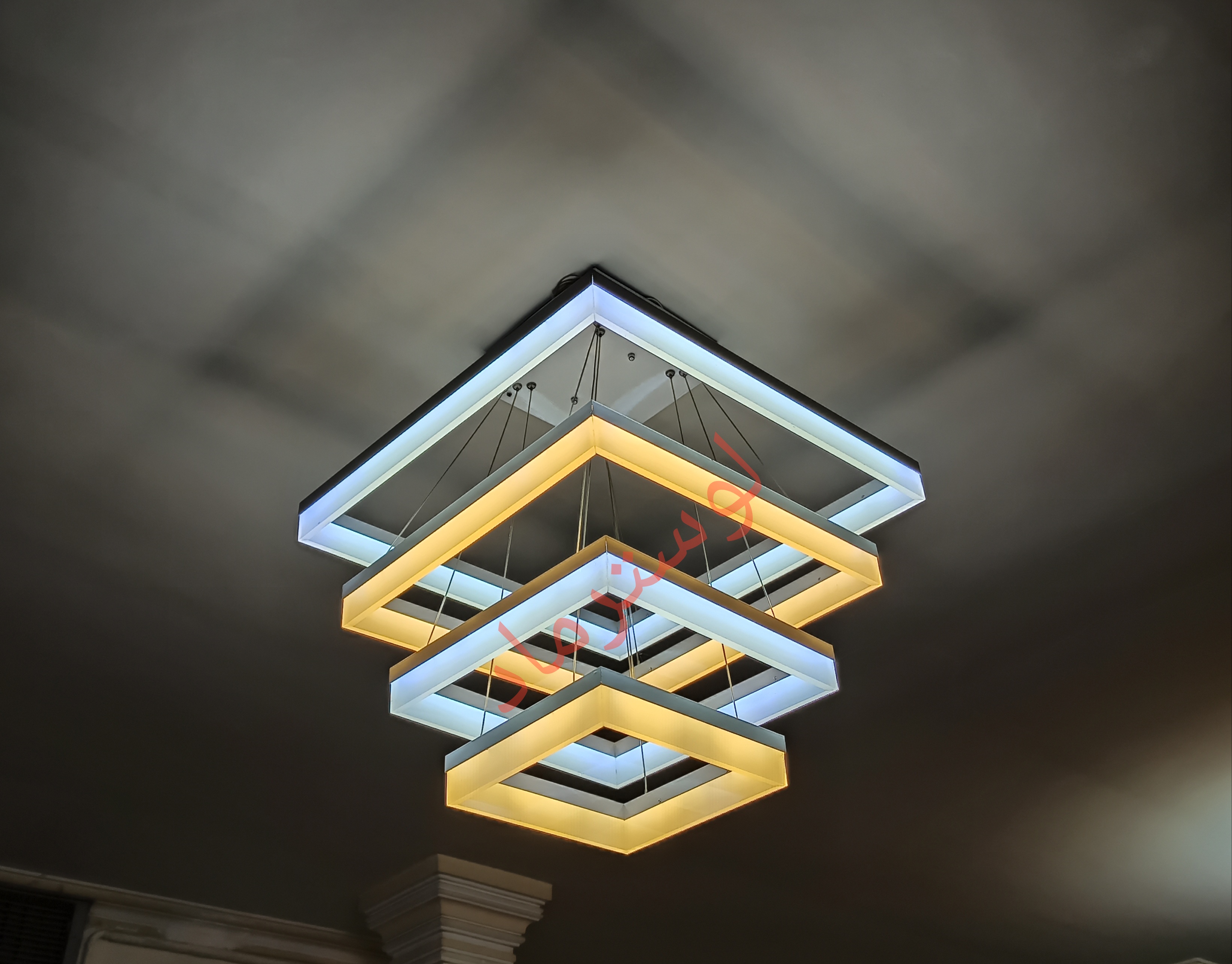 لوسترسقفی مدرن مربع ماد4طبقه کدM405