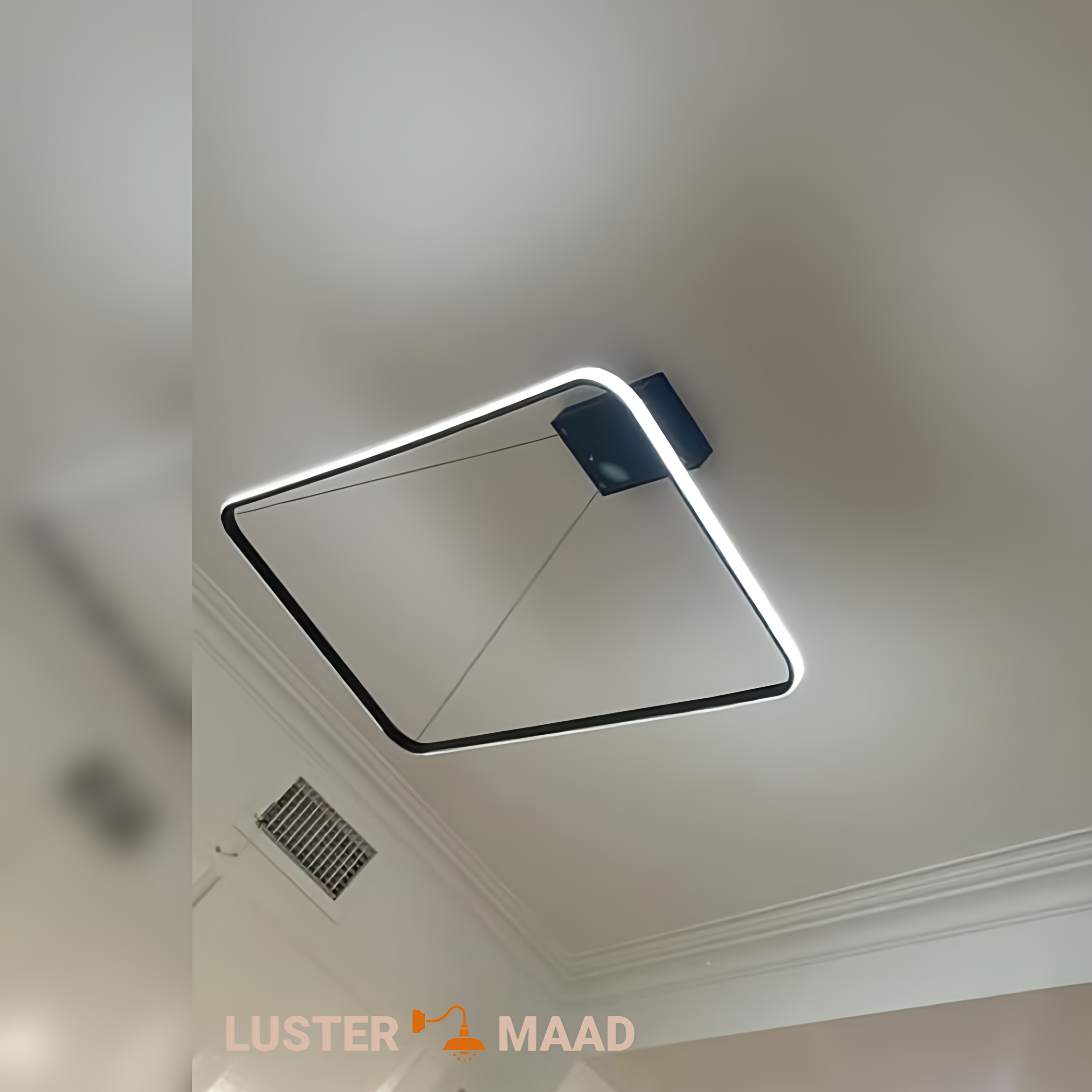 چراغ آویزمربع لوسترماد کدMR105 روکشدارسایز50