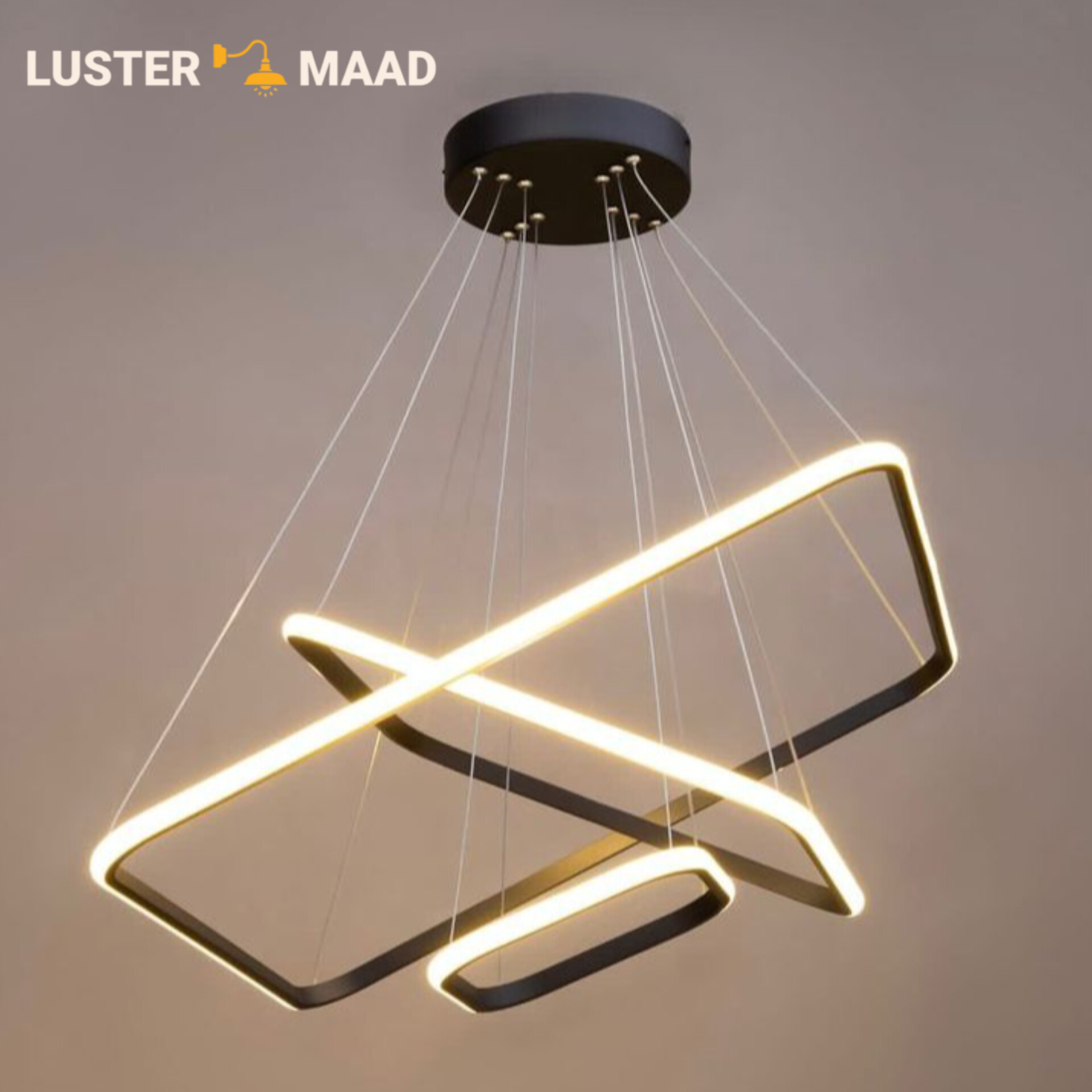 چراغ آویز لوسترماد مدل مستطیل کد NR302