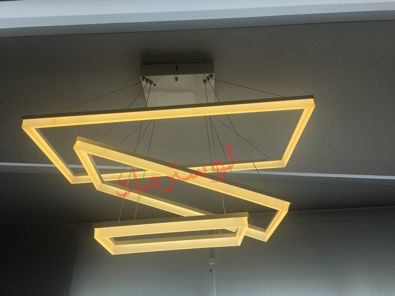 لوسترسقفی مدرن مستطیل ماد3طبقه کدN305